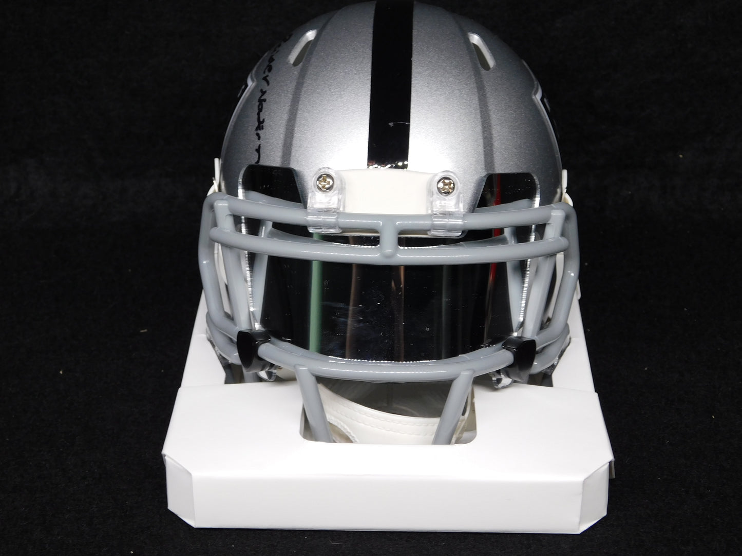 Tre Tucker Signed Inscribed Las Vegas Raiders Speed Mini Helmet & Visor BAS COA