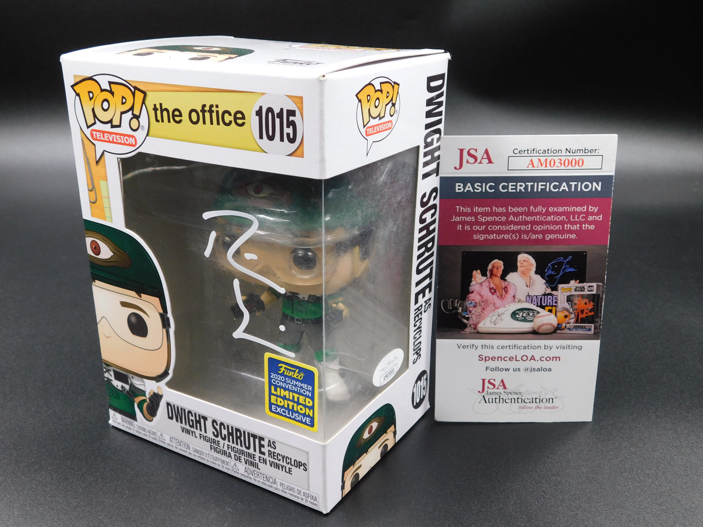 Rainn Wilson Signed Autographed Funko Pop 1015 Dwight Schrute The Office JSA COA