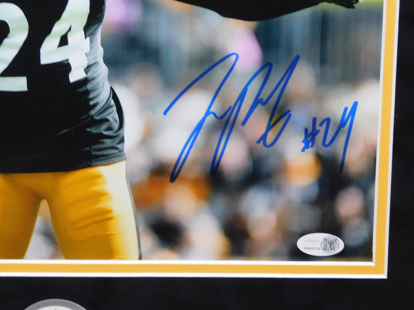 Joey Porter Jr Signed Autographed Framed 11x14 Photo Pittsburgh Steelers JSA COA A