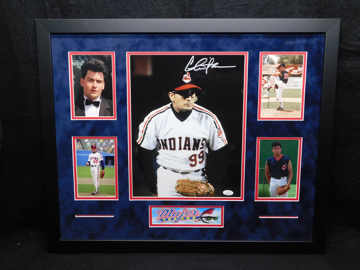Charlie Sheen Signed Autographed Framed 11x14 Photo Major League Vaughn JSA COA