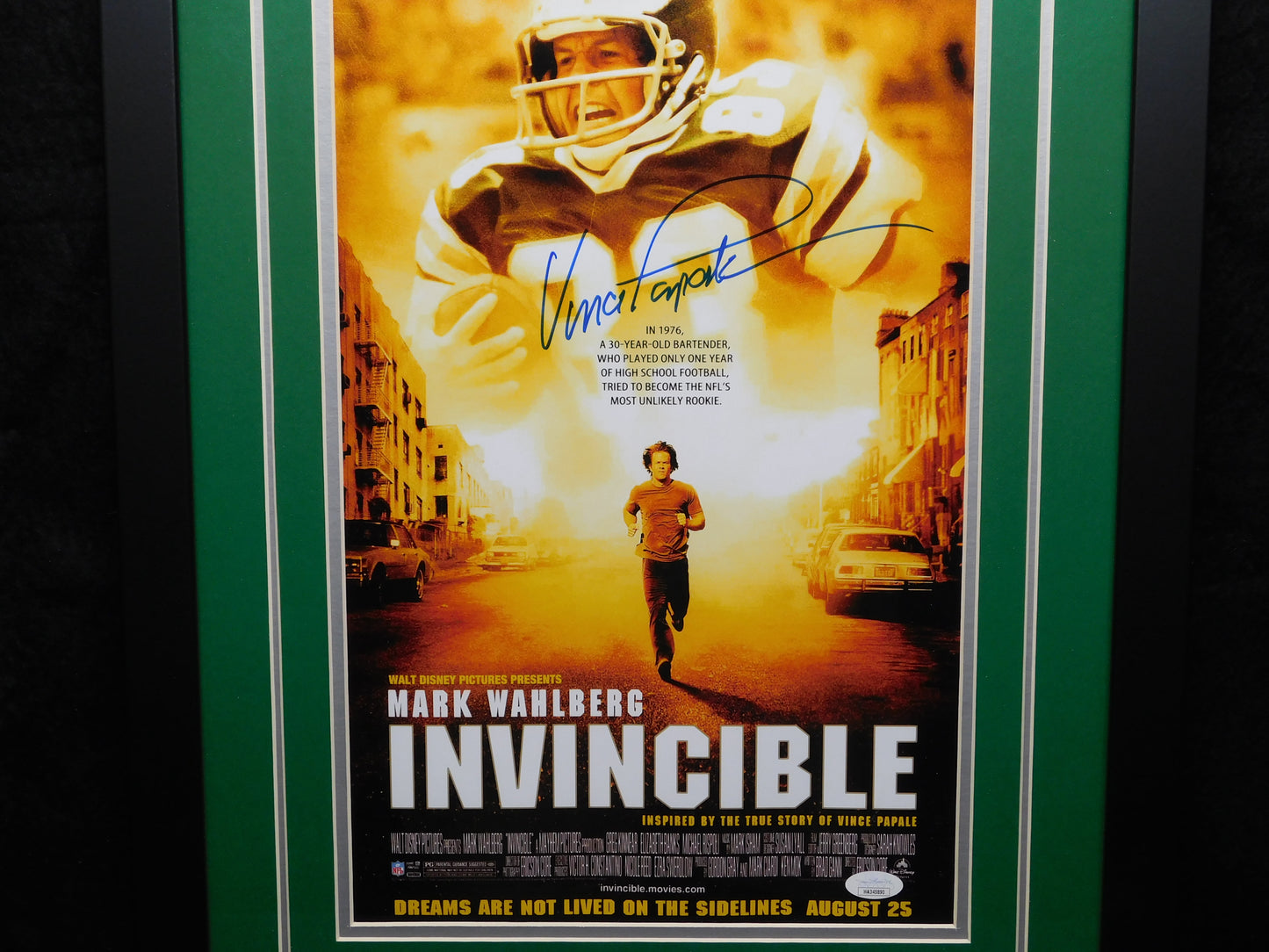Vince Papale Signed Autographed Framed 11x17 Photo Movie Poster Philadelphia Eagles JSA COA