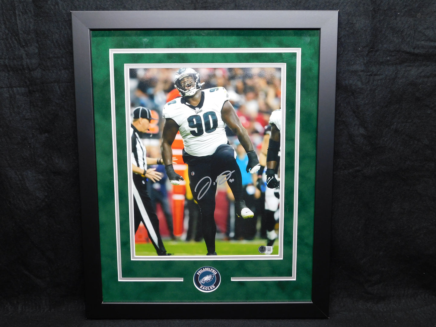 Jordan Davis Signed Autographed Framed 11x14 Photo Philadelphia Eagles BAS COA A