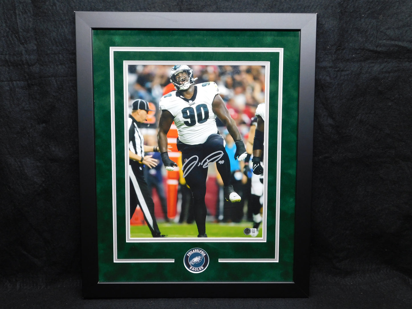 Jordan Davis Signed Autographed Framed 11x14 Photo Philadelphia Eagles BAS COA B