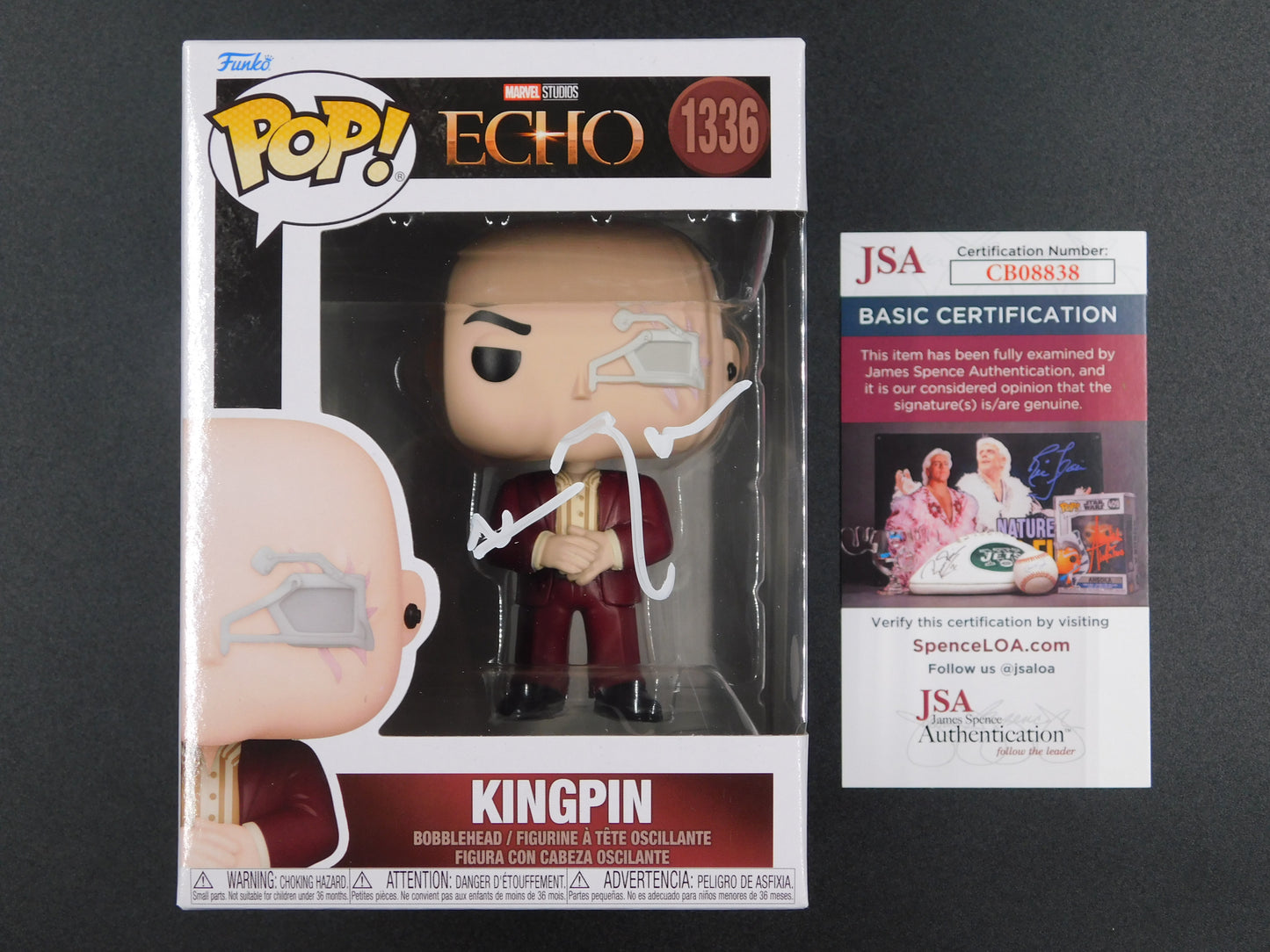 Vincent D'Onofrio Signed Autographed Funko Pop 1366 Kingpin Wilson Fisk Daredevil Echo JSA COA