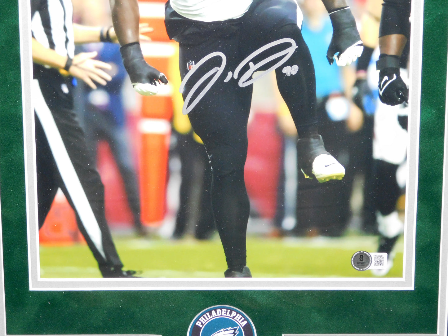 Jordan Davis Signed Autographed Framed 11x14 Photo Philadelphia Eagles BAS COA B