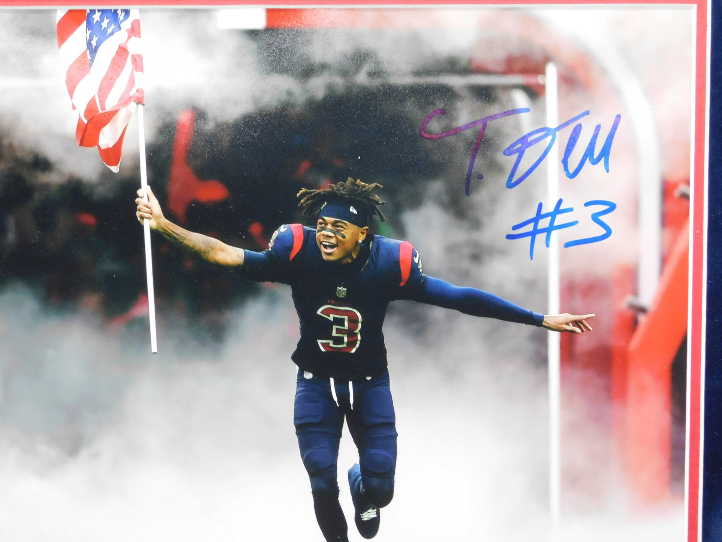 Tank Dell Signed Autographed Framed 11x14 Photo Houston Texans JSA COA