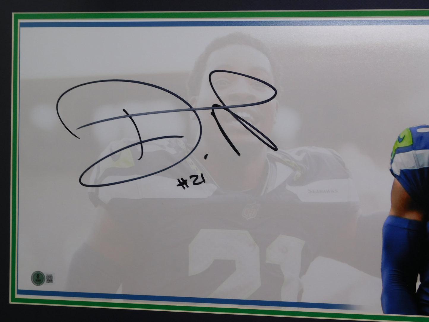 Devon Witherspoon Signed Autographed Framed Panoramic Photo Seattle Seahawks BAS COA A