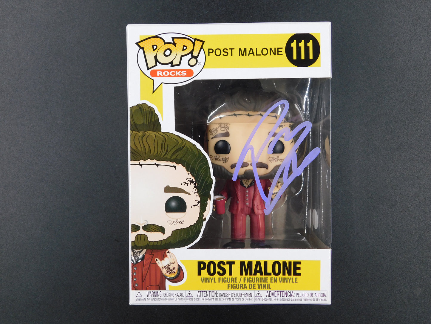 Post Malone Signed Autographed Funko Pop 111 Beerbongs & Bentleys Posty JSA COA
