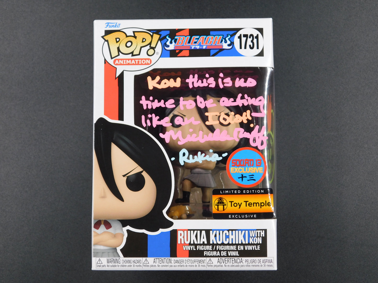 Michelle Ruff Signed Autographed Funko Pop 1731 Rukia Kuckiki with Kon Bleach JSA COA