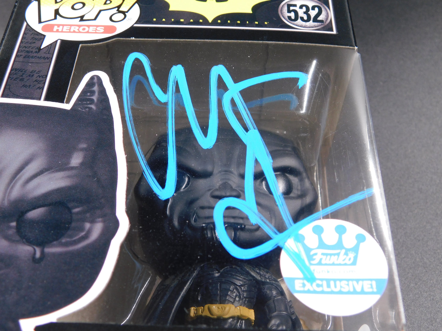 Christian Bale Signed Autographed Funko Pop 532 Fear Gas Batman Begins JSA COA