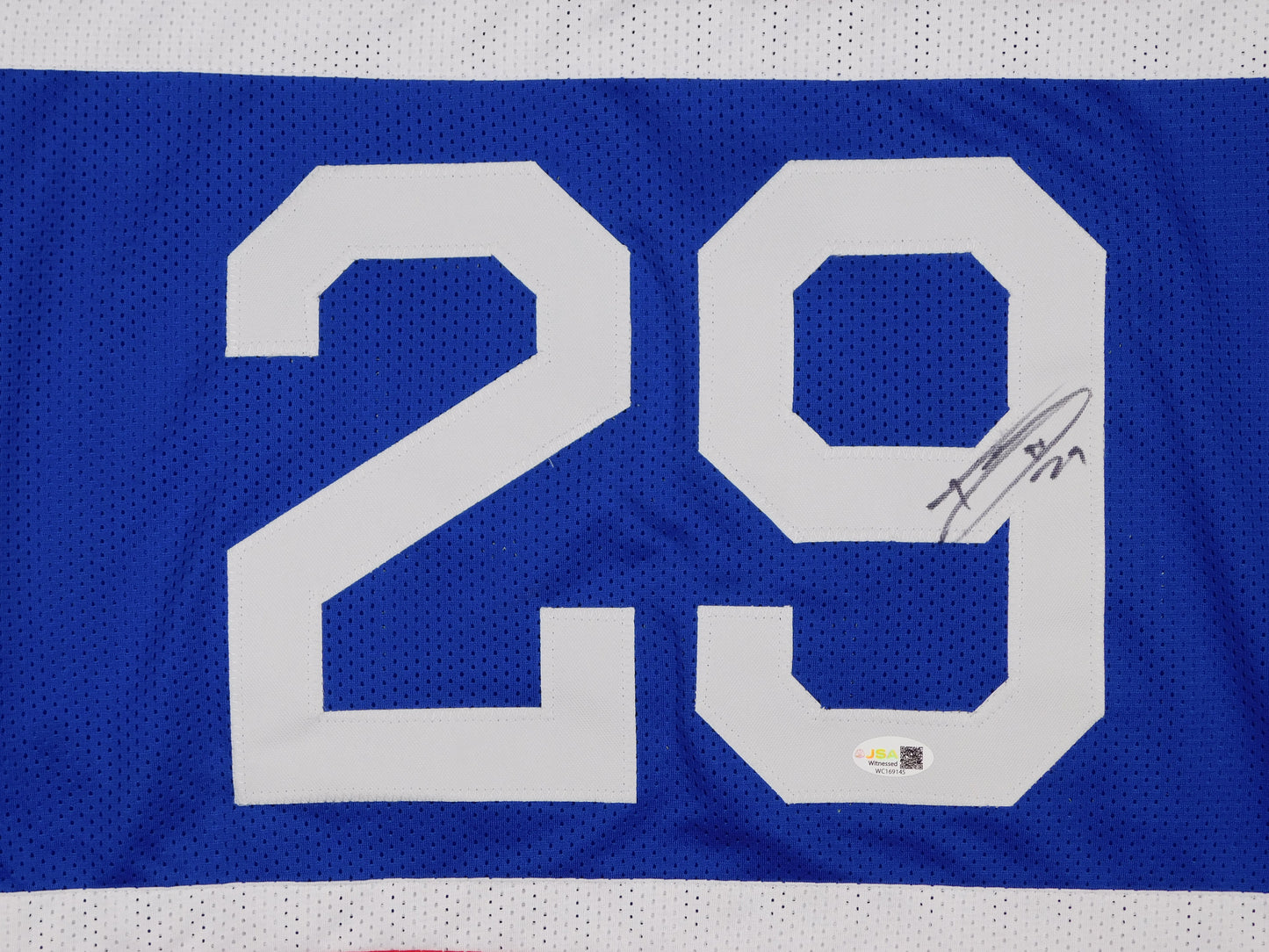 Tyrone Tracy Jr Signed Autographed New York Giants 100th Anniversary Jersey JSA COA