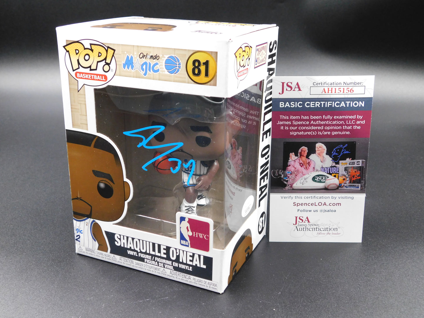 Shaquille O'Neal Shaq Signed Autographed Funko Pop 81 Orlando Magic HOF JSA COA