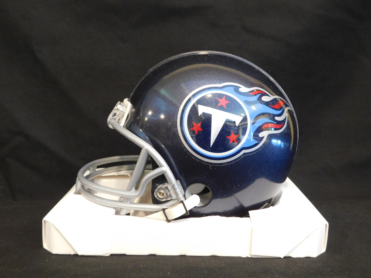 Chris Johnson CJ2K Signed Autographed Blue Tennessee Titans Throwback VSR4 Mini Helmet JSA COA