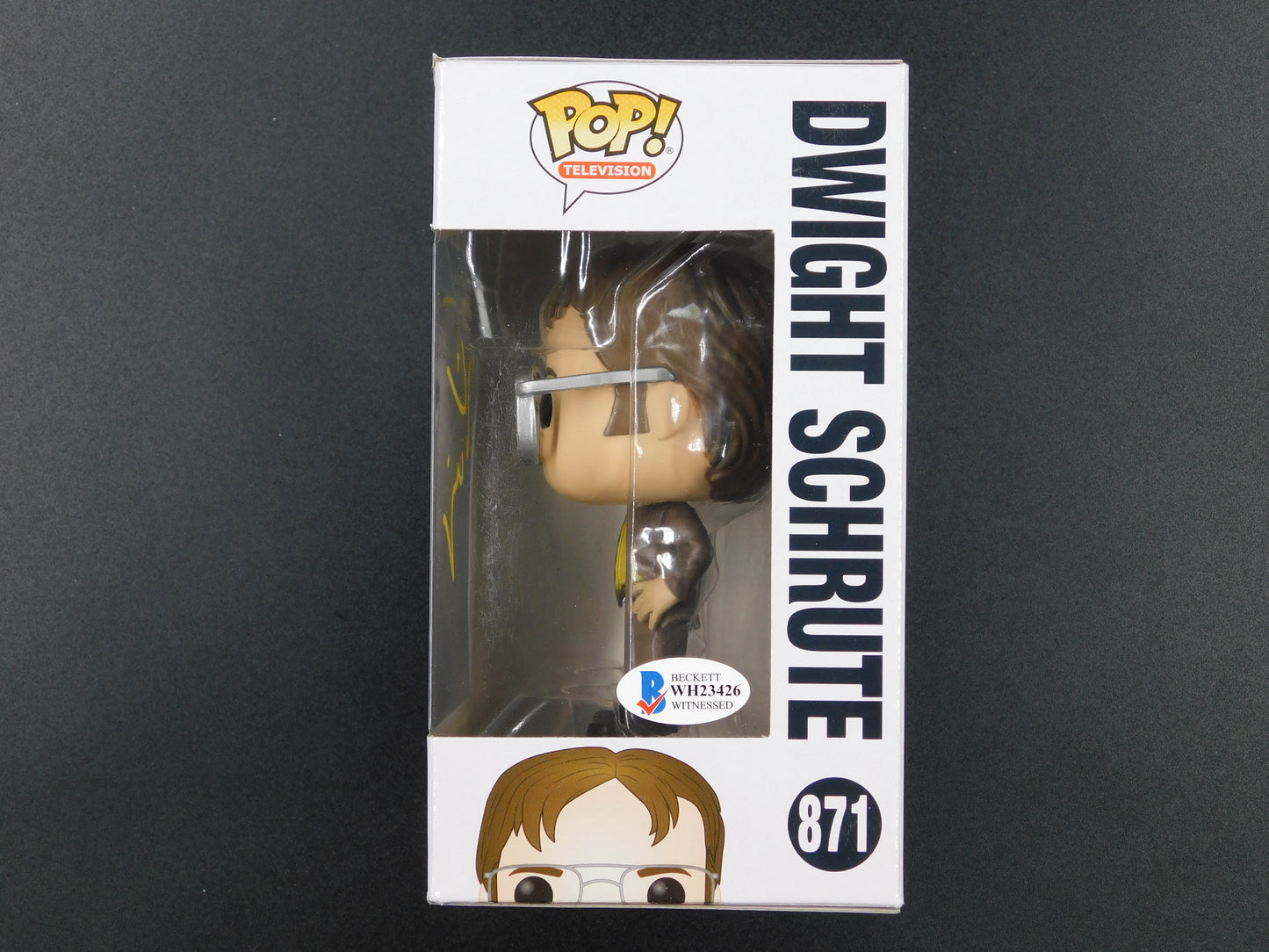 Rainn Wilson Signed Autographed Funko Pop 871 Dwight Schrute The Office BAS COA