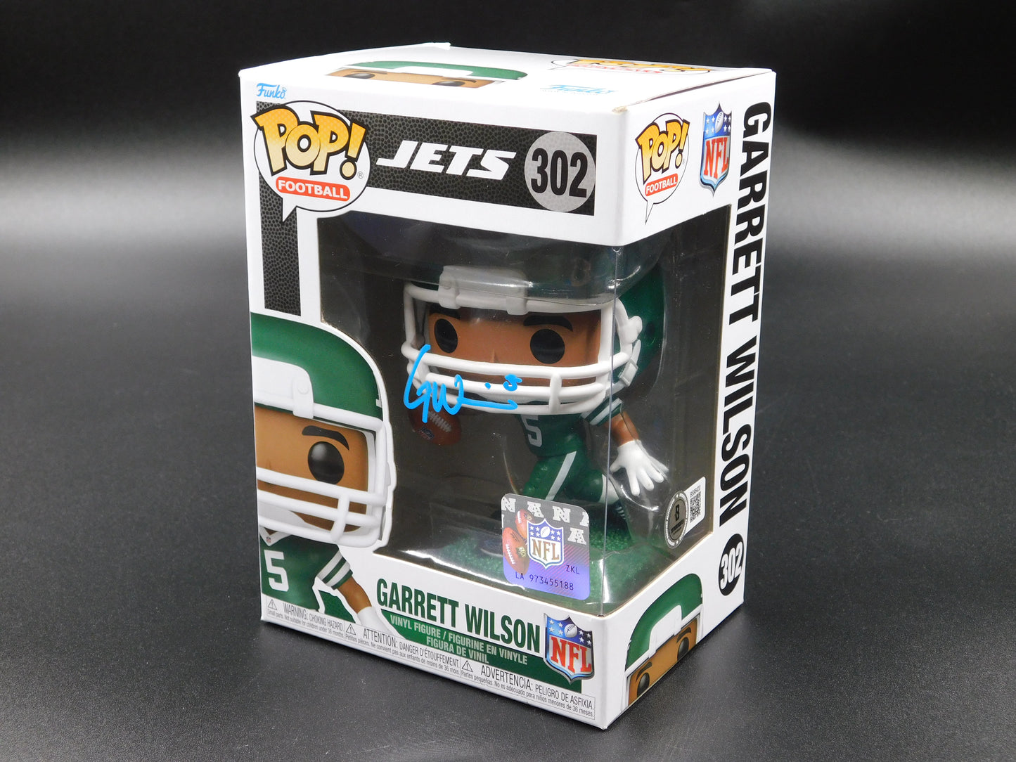 Garrett Wilson Signed Autographed Funko Pop 302 New York Jets NFL BAS COA