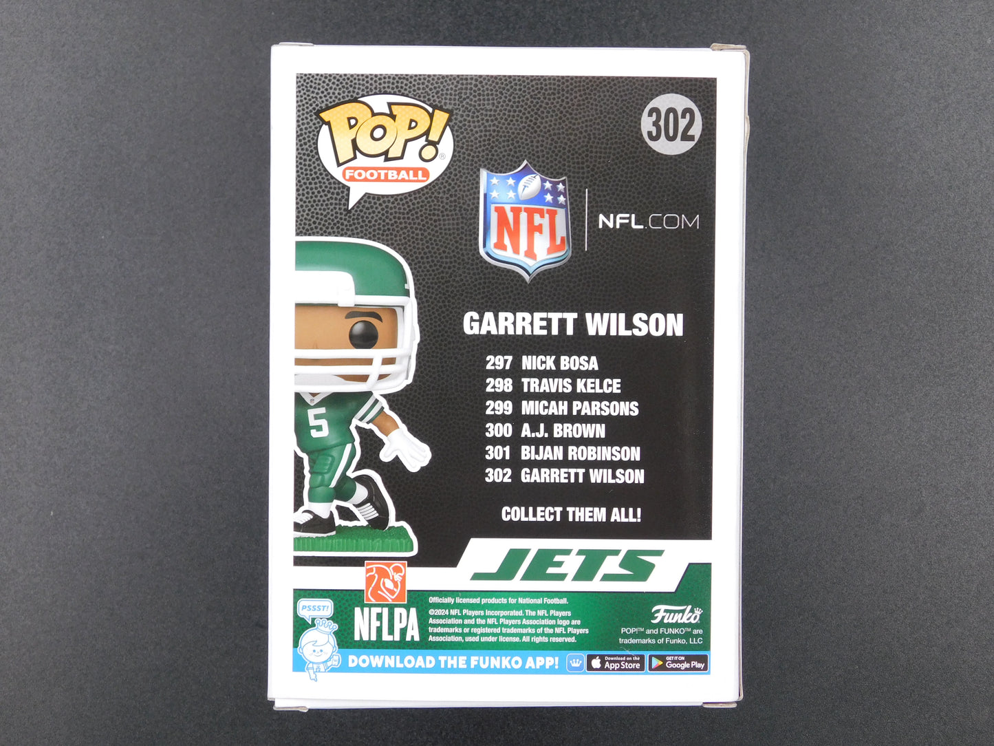 Garrett Wilson Signed Autographed Funko Pop 302 New York Jets NFL BAS COA