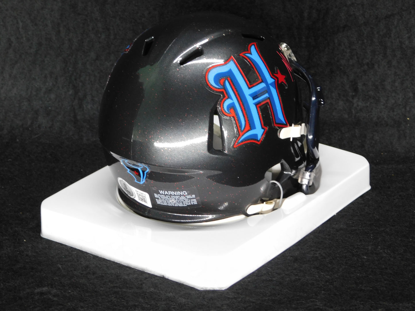 Nico Collins Signed Autographed Houston Texans H-Town Tough Alt Speed Mini Helmet BAS COA