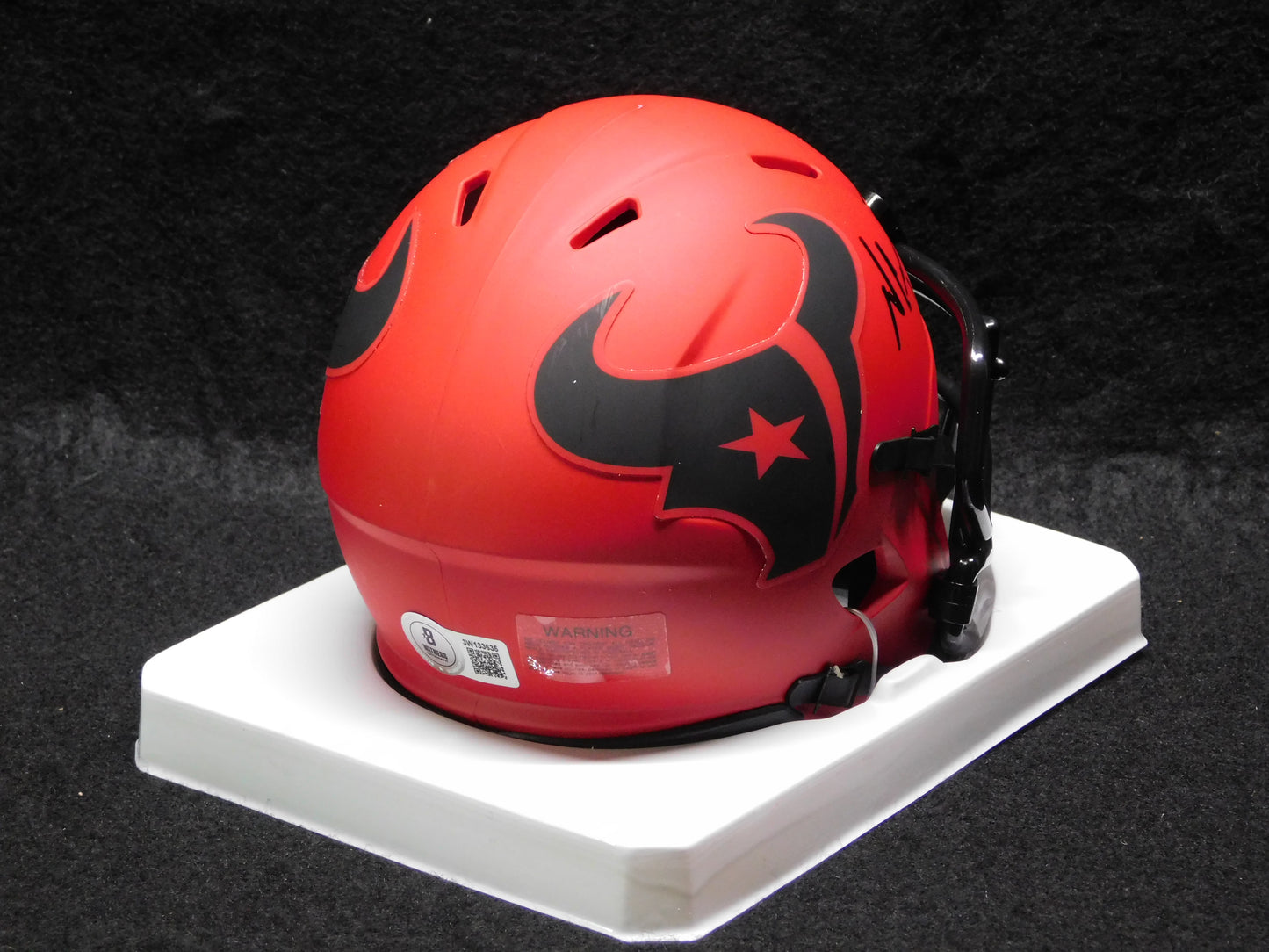 Nico Collins Signed Autographed Houston Texans RAVE Alt Speed Mini Helmet BAS COA