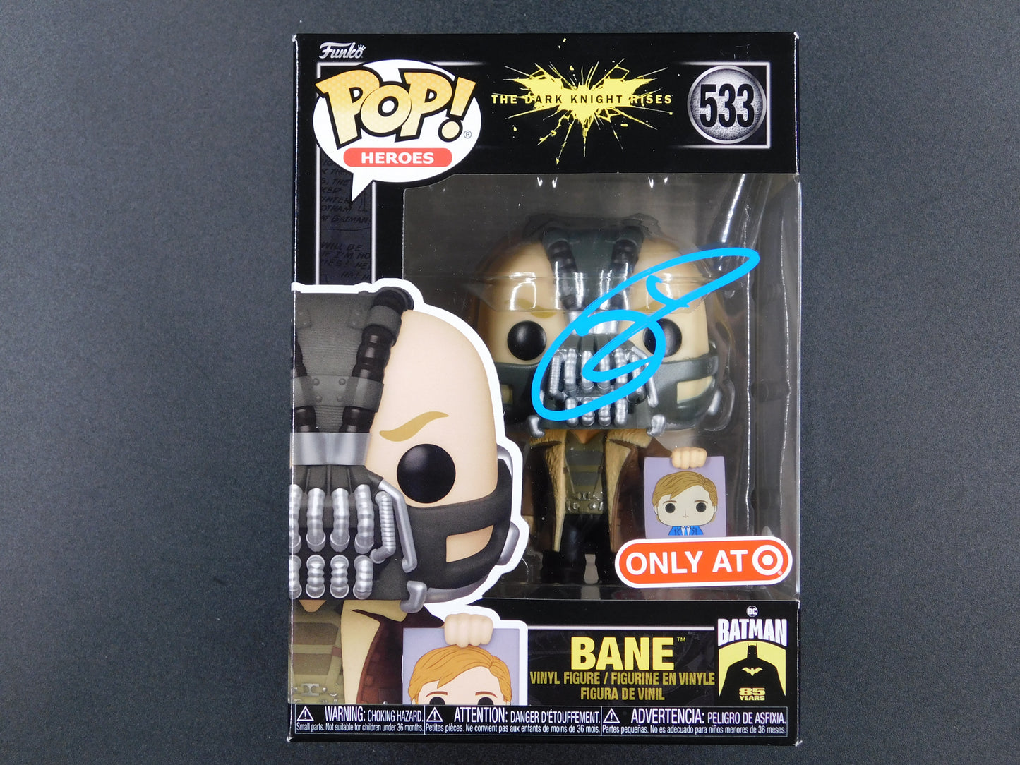 Tom Hardy Signed Autographed Funko Pop 553 Bane Batman The Dark Knight JSA COA C