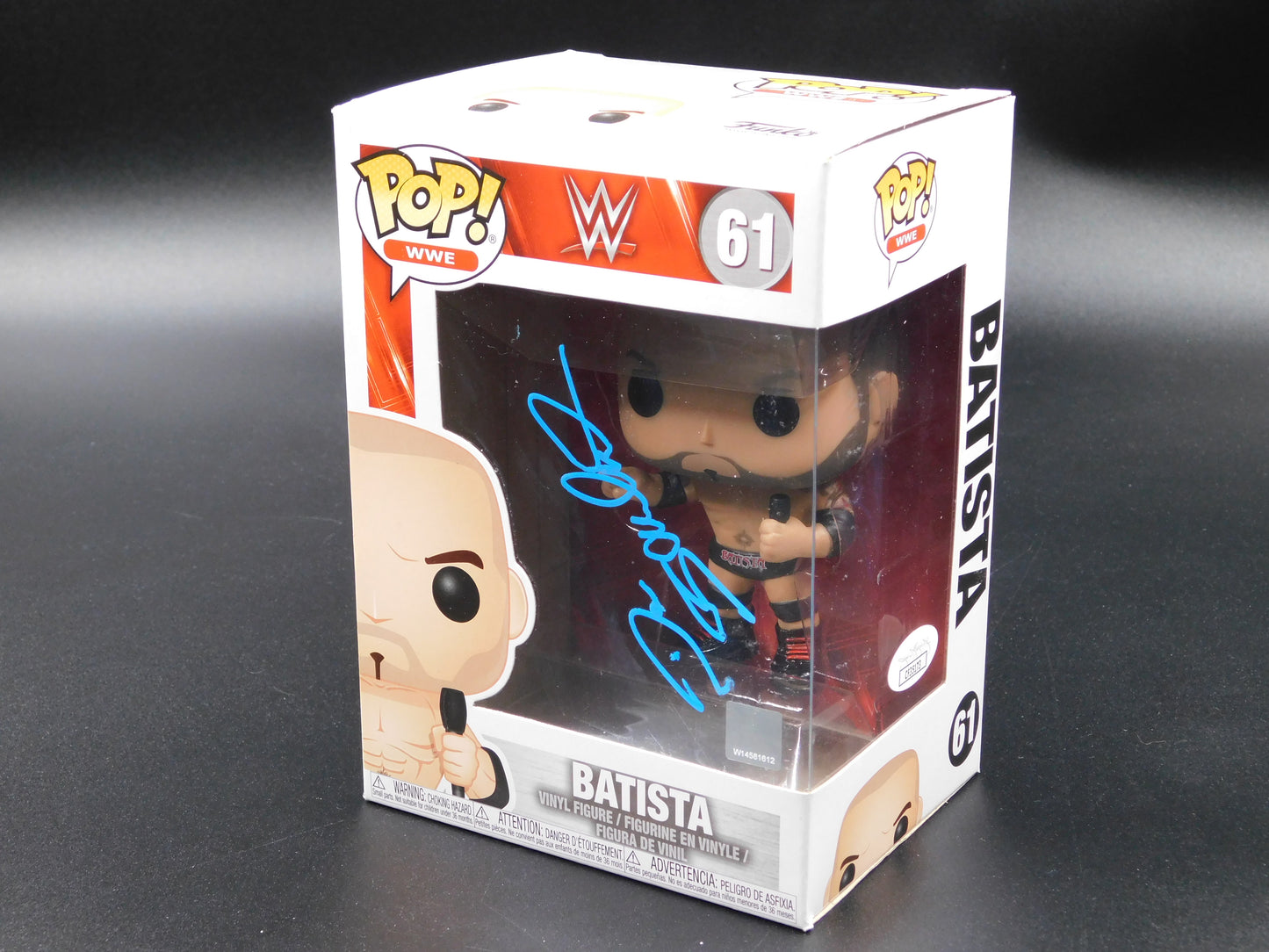 Dave Bautista Signed Autographed Funko Pop 61 WWE WWF Champion Batista JSA COA