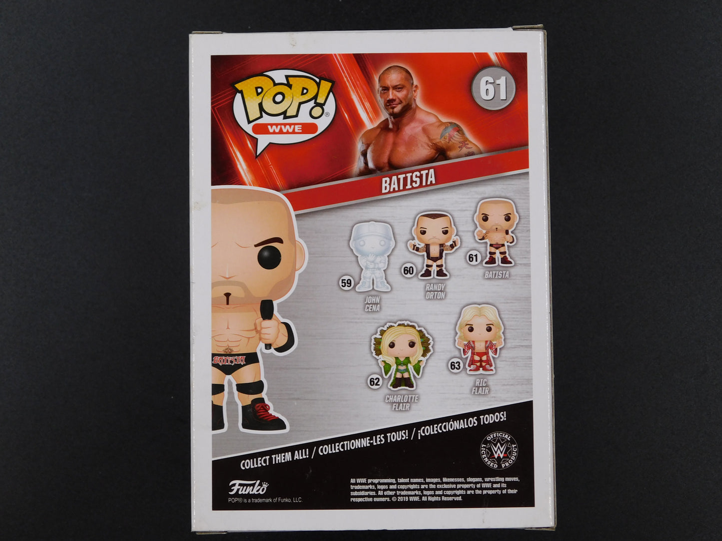 Dave Bautista Signed Autographed Funko Pop 61 WWE WWF Champion Batista JSA COA