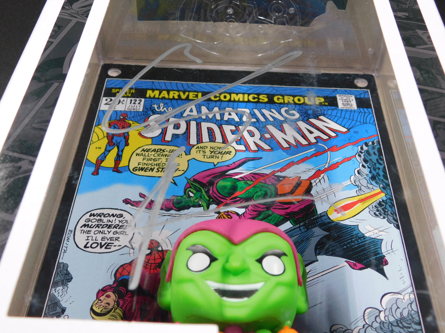 Willem Dafoe Signed Autographed Funko Pop 57 Green Goblin Spider-Man Comic Book BAS COA