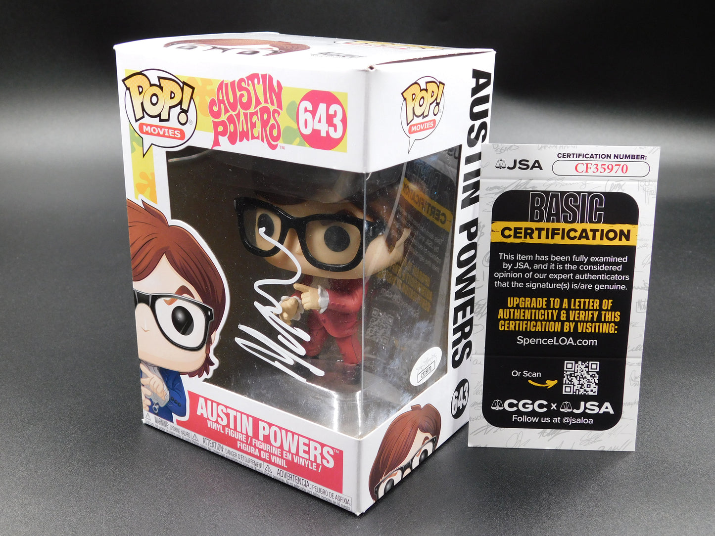Mike Myers Signed Autographed Funko Pop 643 Austin Powers Dr. Evil JSA COA