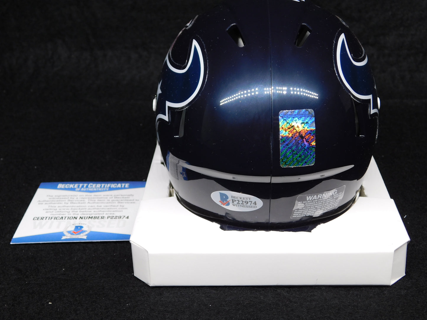 Deshaun Watson Signed Autographed Houston Texans Speed Mini Helmet BAS COA