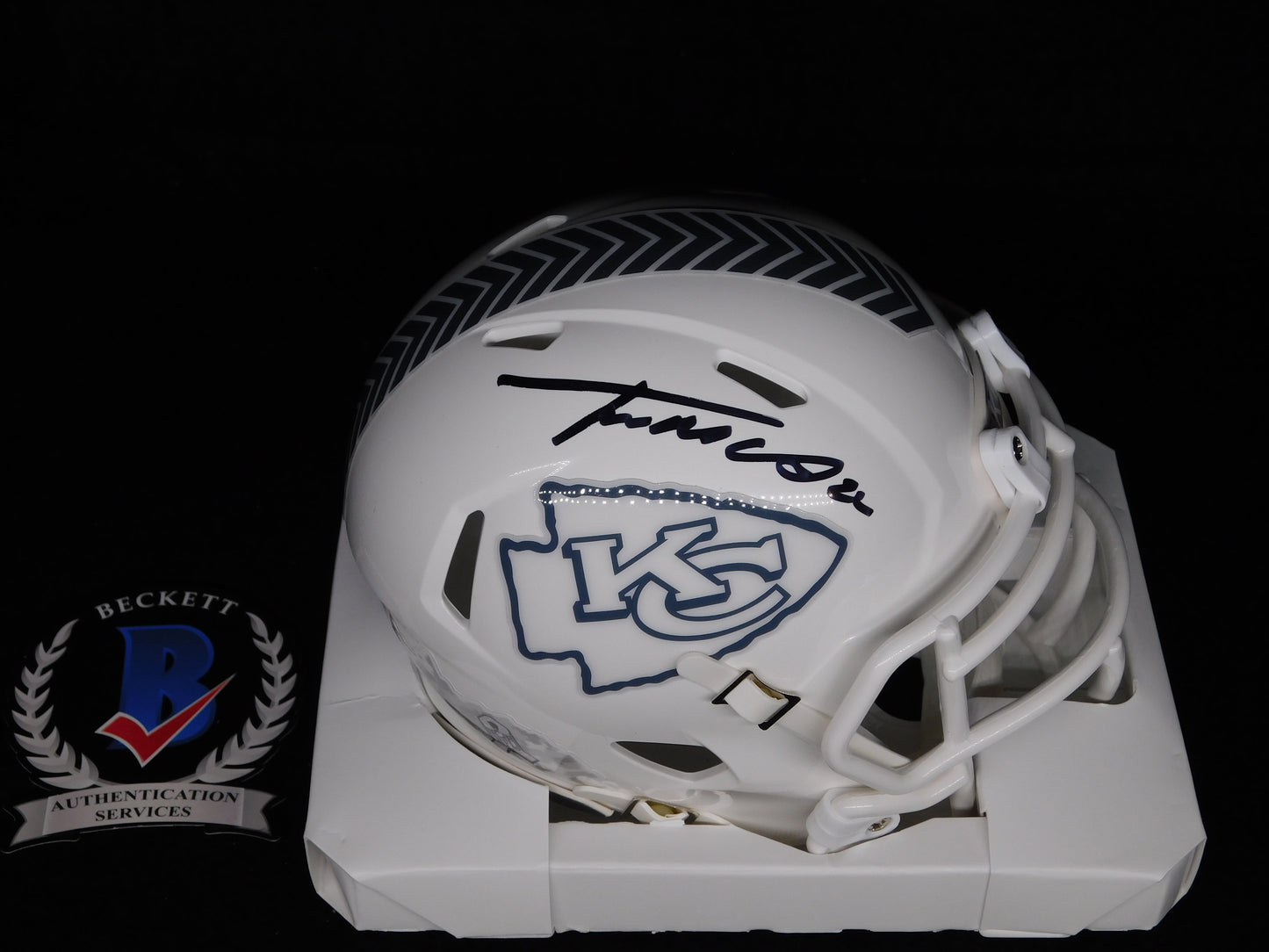 Trent McDuffie Signed Autographed Kansas City Chiefs 2024 STS Salute To Service Mini Helmet BAS COA