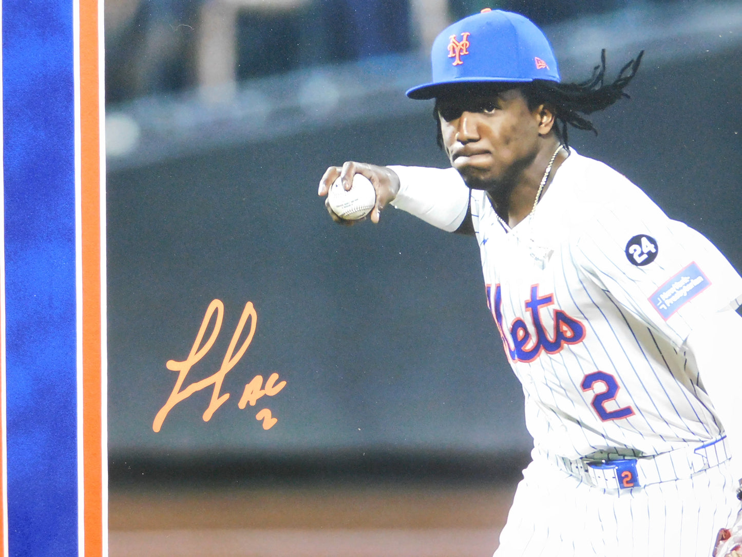 Luisangel Acuna Signed Autographed Framed 11x14 Photo New York Mets JSA COA B