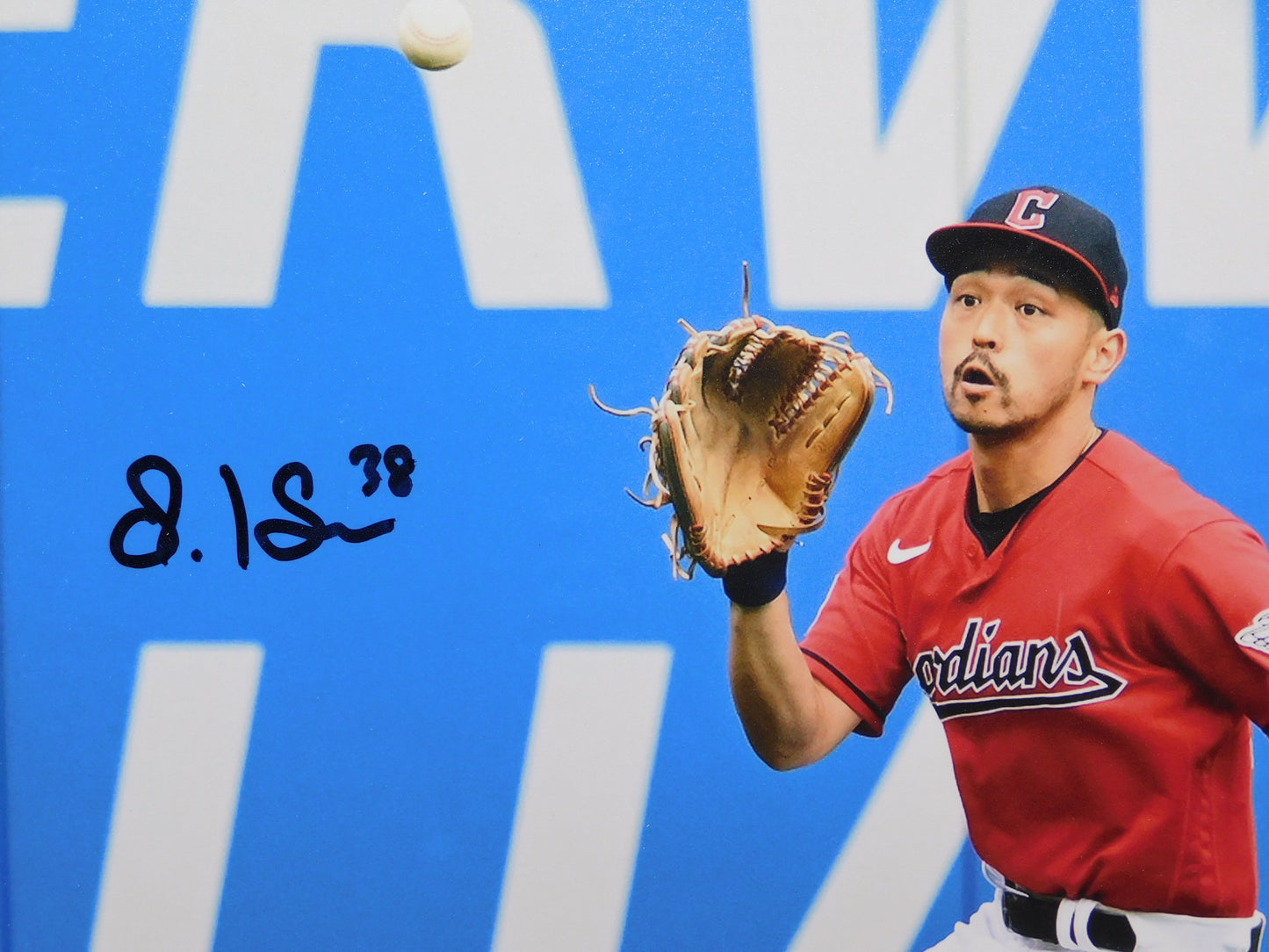 Steven Kwan Signed Autographed Framed 11x14 Photo Cleveland Guardians JSA COA