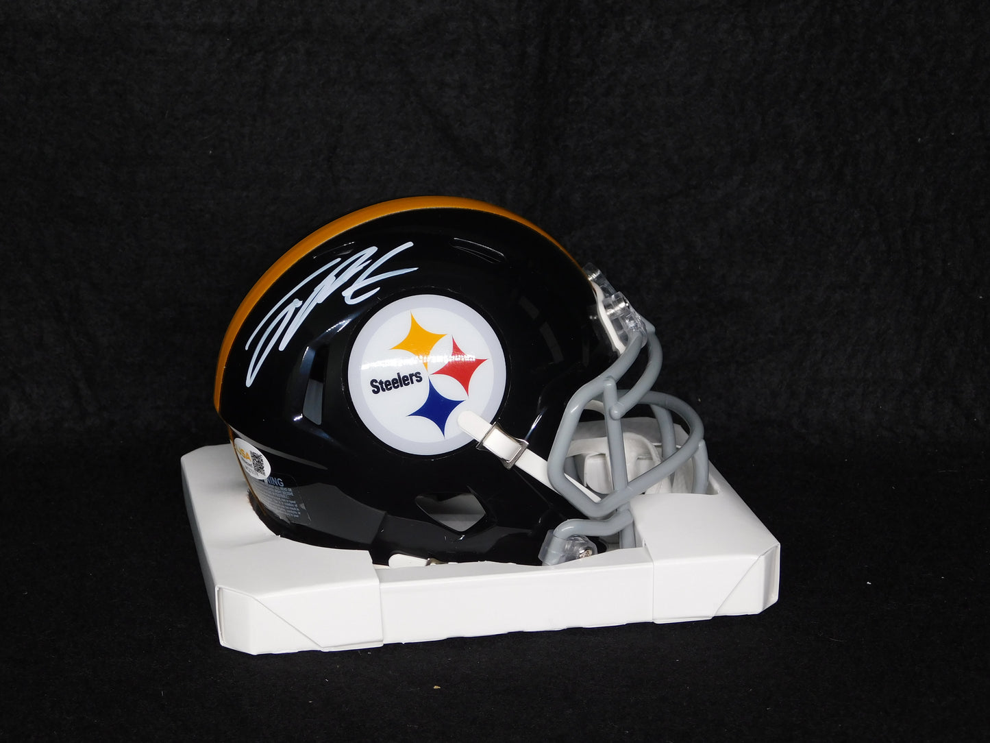 Joey Porter Jr Signed Autographed Pittsburgh Steelers Throwback Speed Mini Helmet JSA COA
