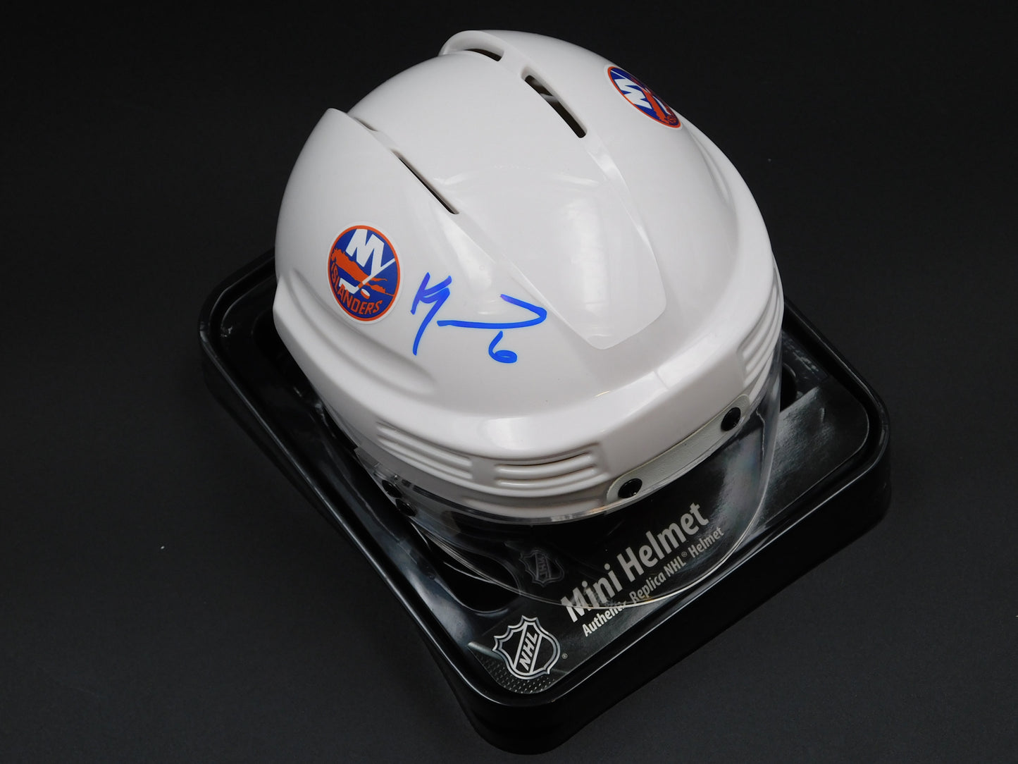 Ken Morrow Signed Autographed New York Islanders Mini Helmet USA 4x Stanley Cup Champ JSA COA