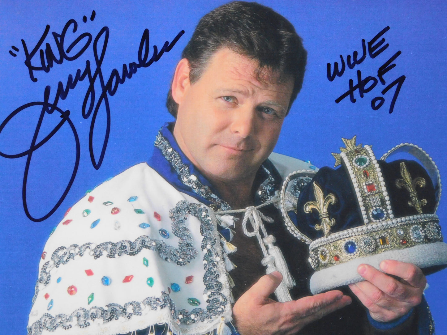 Jerry Lawler / Autographed 8x10 Photo JSA COA WWE