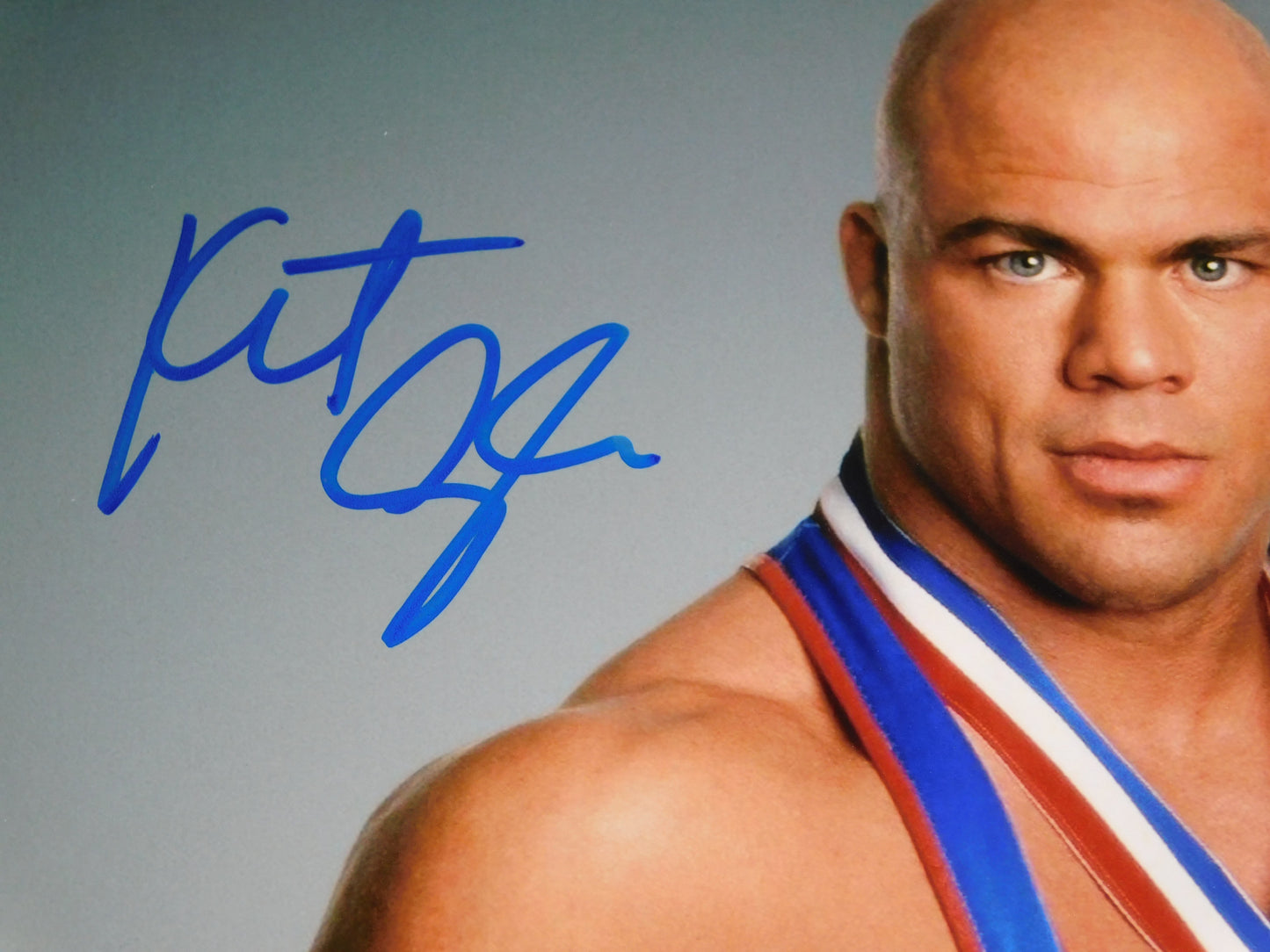 Kurt Angle / Autographed 8x10 Photo JSA COA WWE