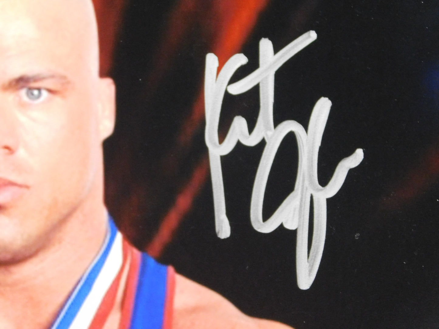 Kurt Angle / Autographed 8x10 Photo JSA COA WWE