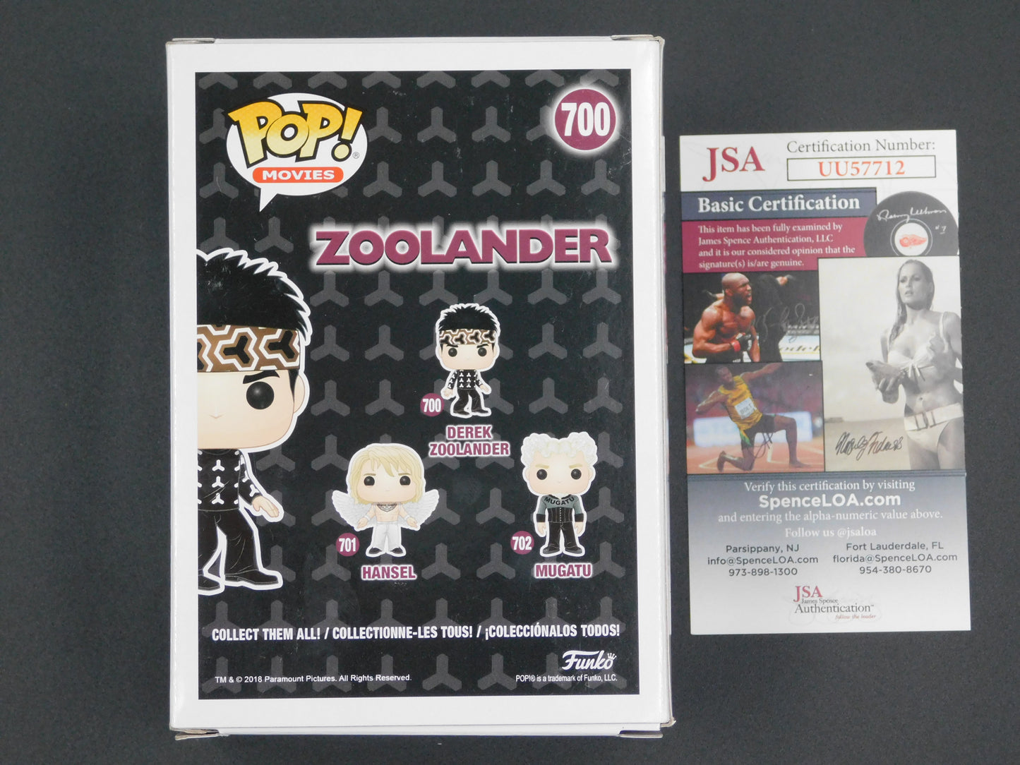 Ben Stiller Signed Autographed Vinyl Funko Pop! 700 Derek Zoolander JSA COA