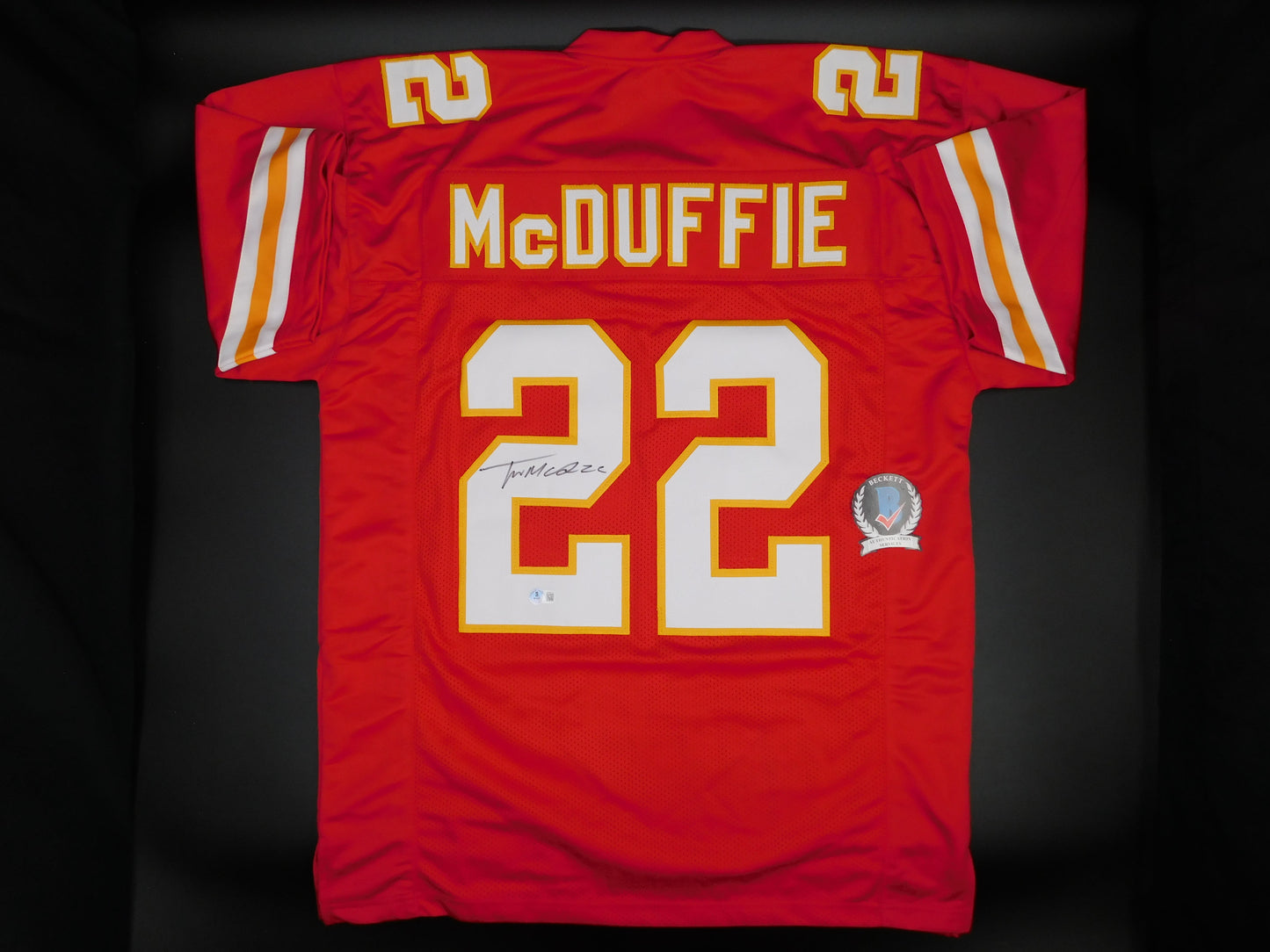 Trent McDuffie Signed Autographed Kansas City Chiefs Red Jersey Champ BAS COA