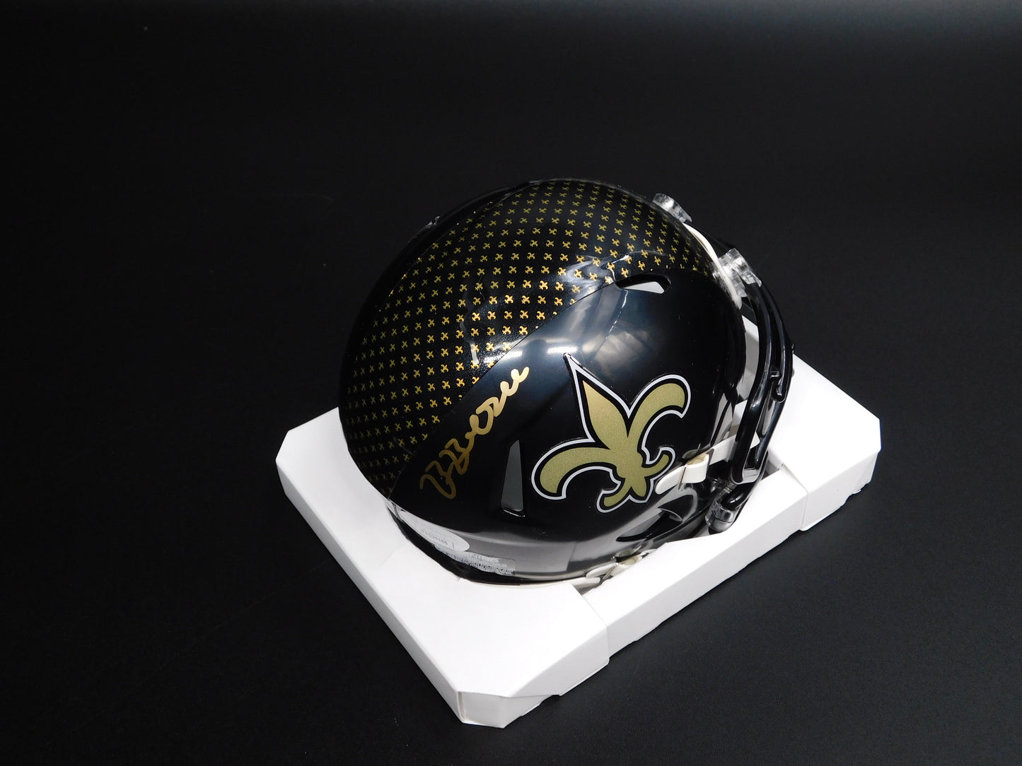 Bryan Bresee Signed Autographed New Orleans Saints Black Alt Speed Mini Helmet JSA COA