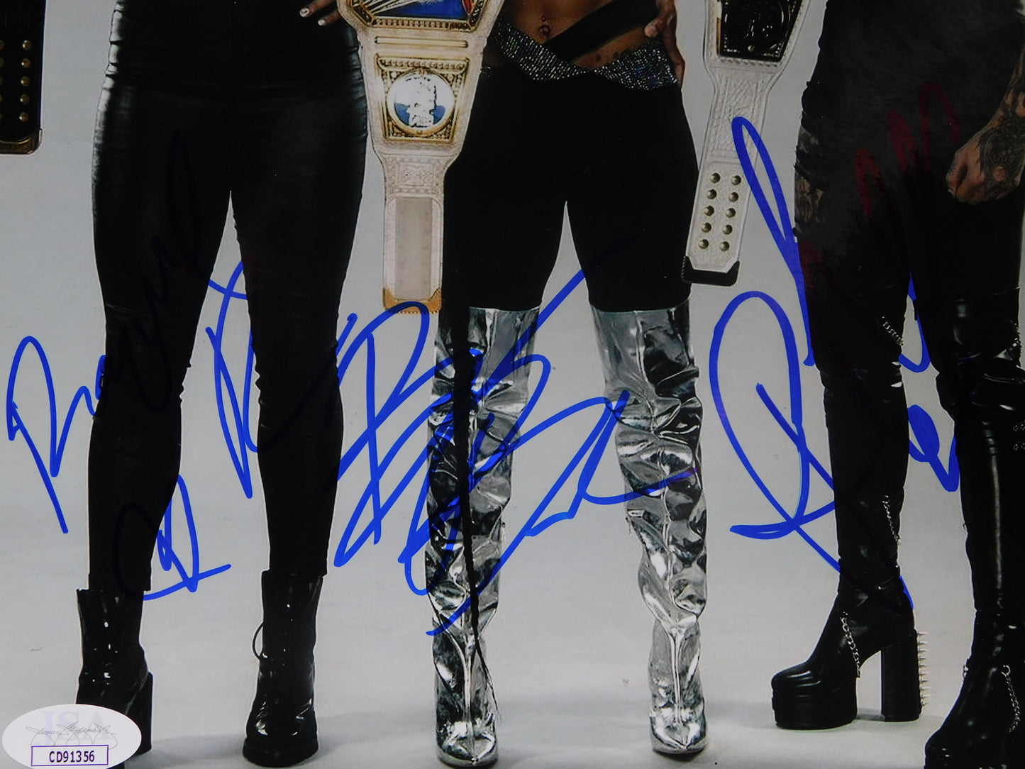 Rhea Ripley/Bellair/Rodriguez Signed/Autographed 8x10 Photo JSA COA WWE