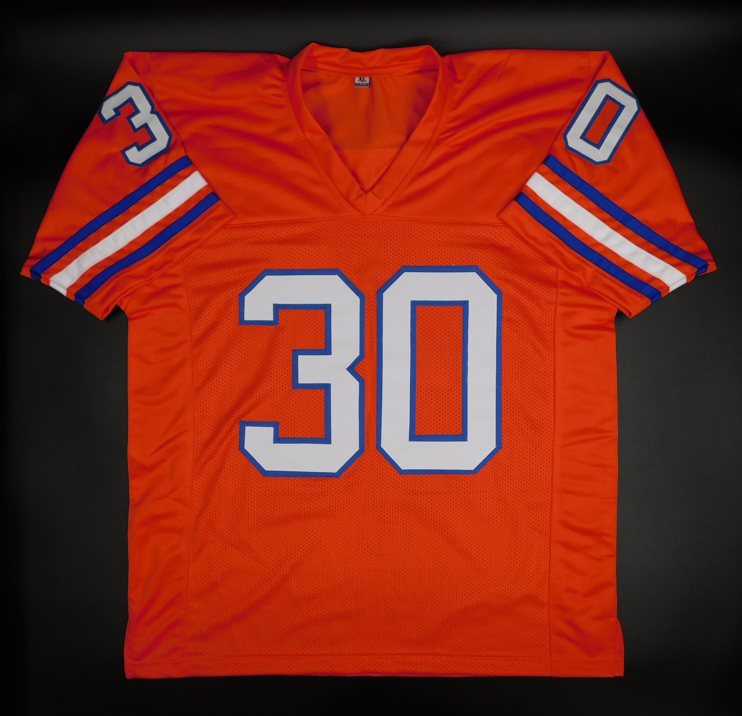 Terrell Davis Signed Autographed Denver Broncos Orange Football Jersey JSA COA