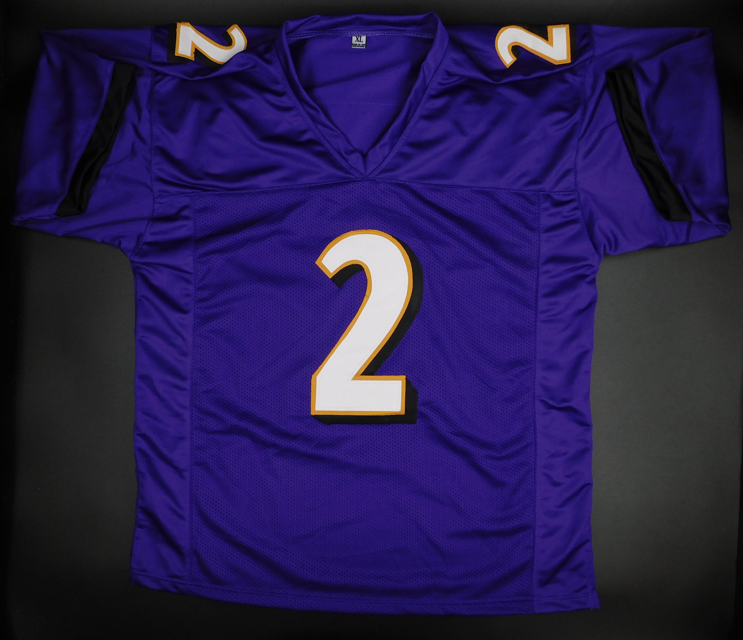 Nate Wiggins Signed Autographed Baltimore Ravens Purple Football Jersey JSA COA
