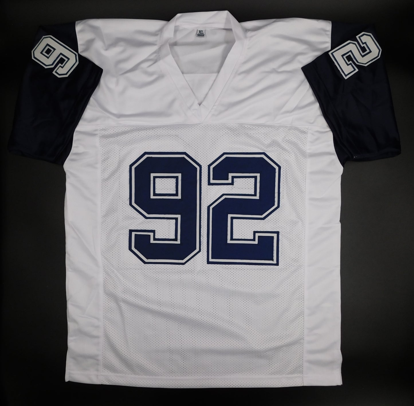 Tony Tolbert Signed Autographed Dallas Cowboys White Alt Football Jersey JSA COA