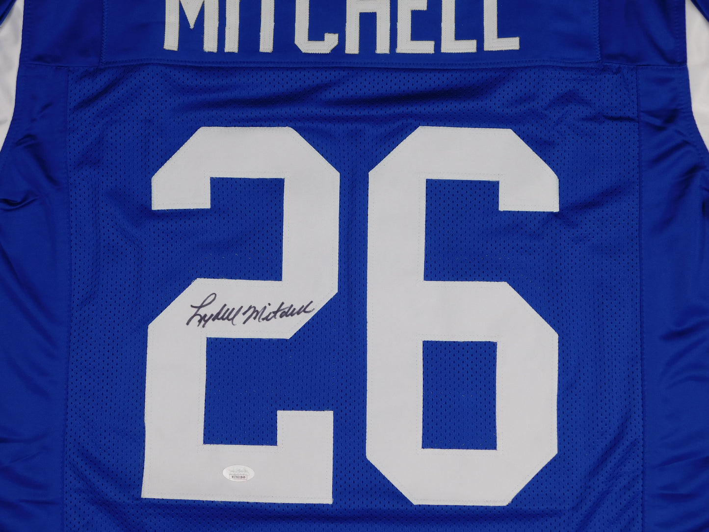 Lydell Mitchell Signed Autographed Baltimore Indianapolis Colts Blue Football Jersey JSA COA