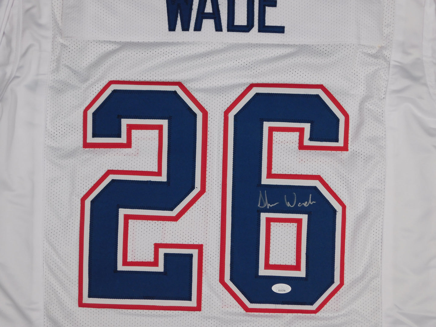 Shaun Wade Signed Autographed New England Patriots White Football Jersey JSA COA