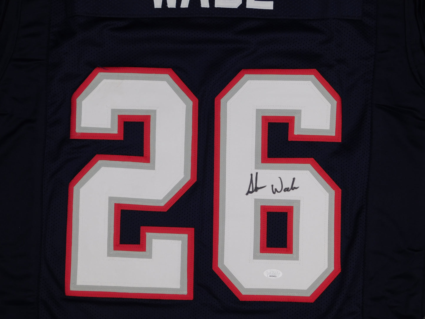 Shaun Wade Signed Autographed New England Patriots Blue Football Jersey JSA COA