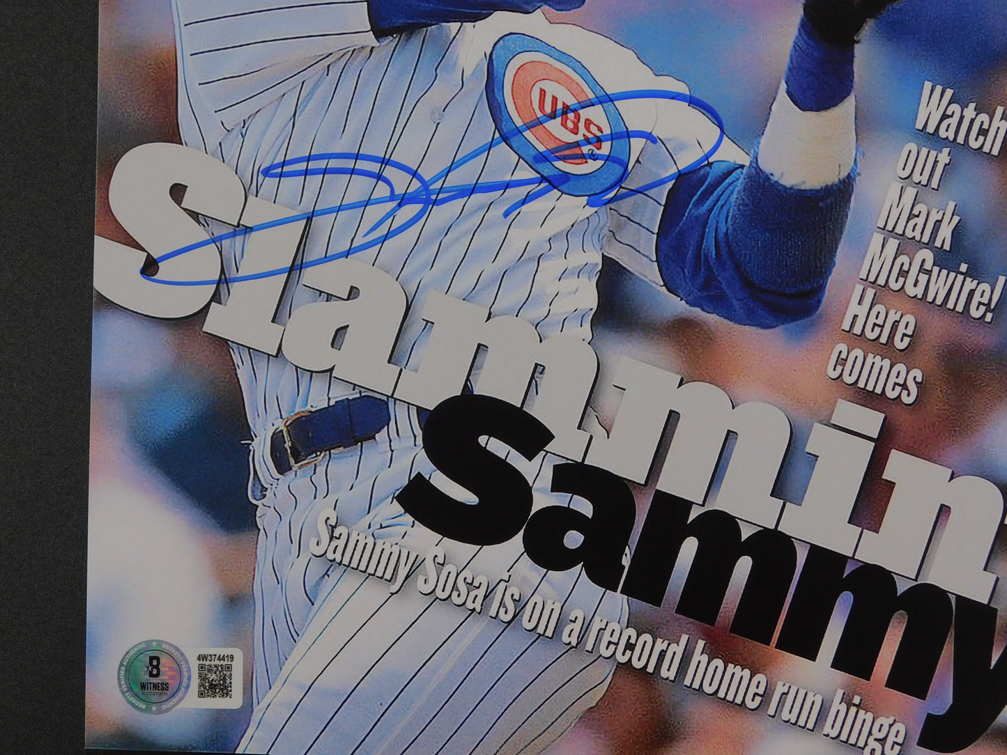 Slammin Sammy Sosa Signed Autographed 8x10 Photo Chicago Cubs MVP BAS COA