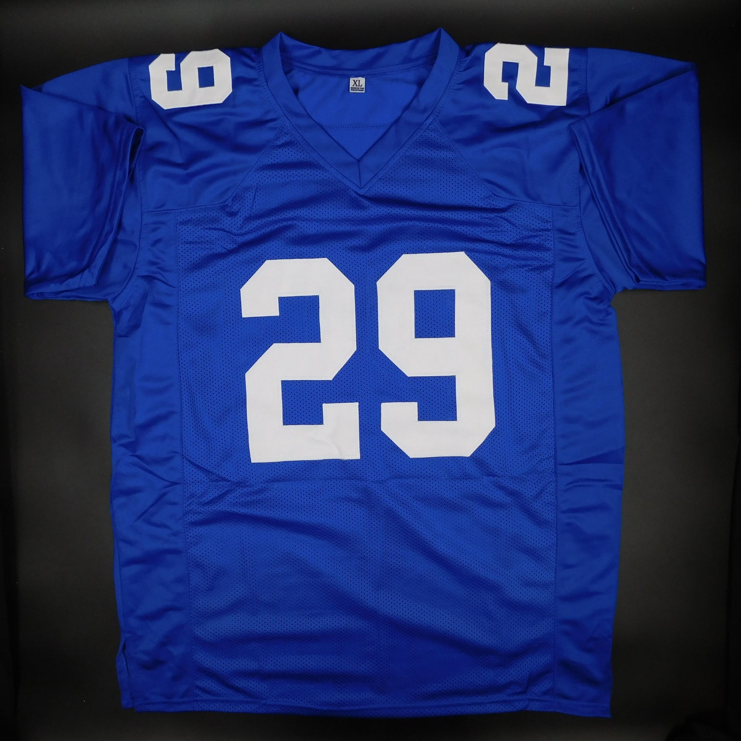 Sam Madison Signed Autographed New York Giants Blue Football Jersey JSA COA