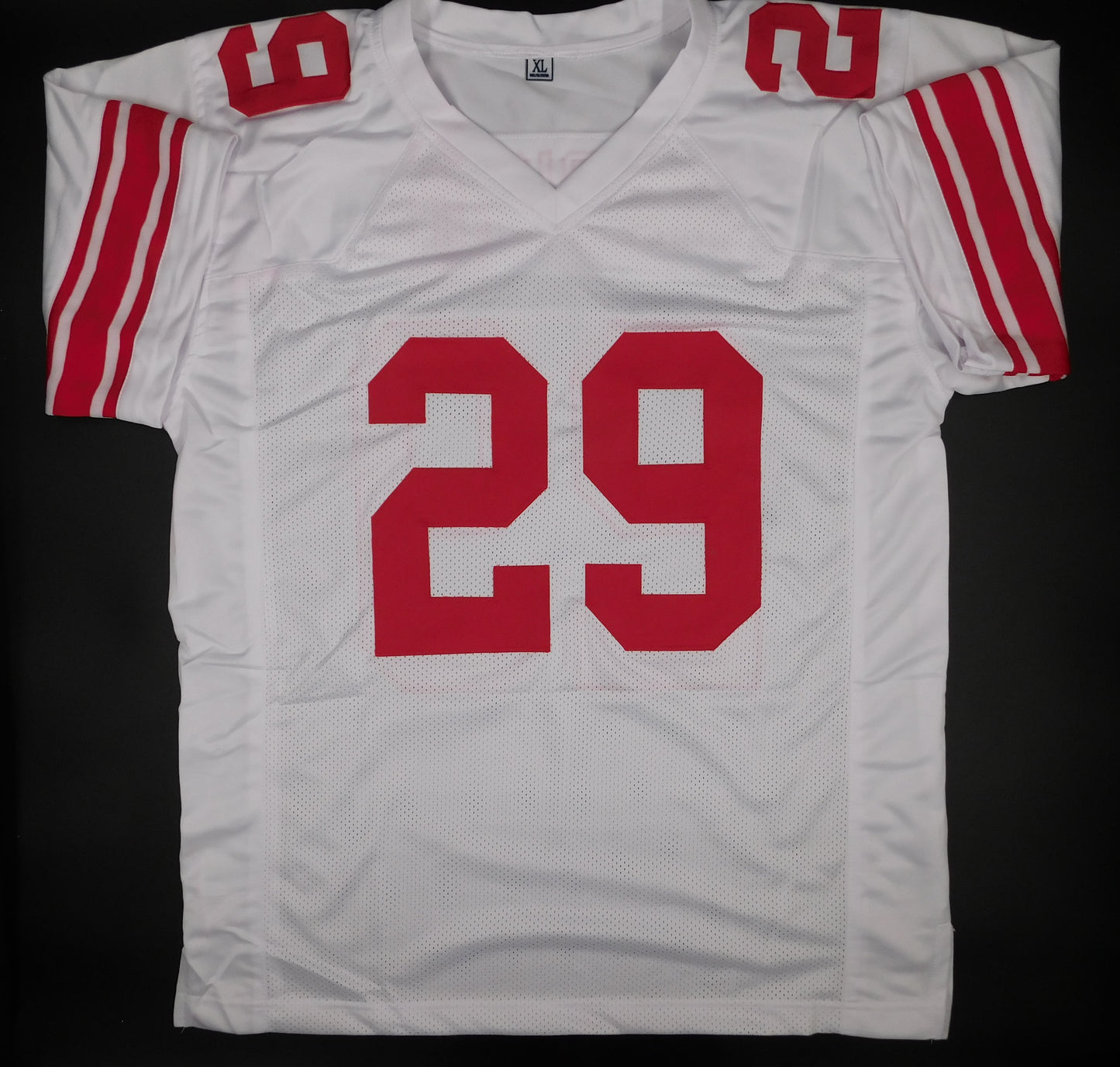 Sam Madison Signed Autographed New York Giants White Football Jersey JSA COA