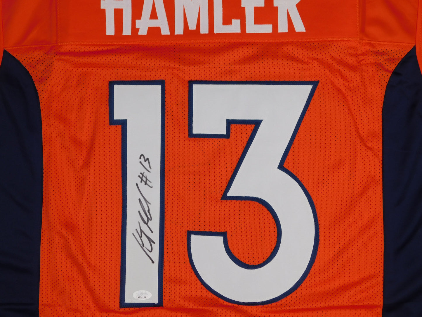 KJ Hamler Signed Autographed Denver Broncos Orange #13 Football Jersey PSU JSA COA